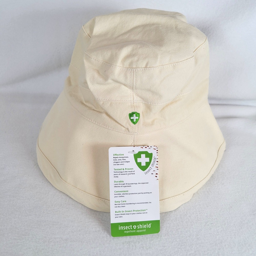 Insect Shield Women Bernini Bucket Hat Bug Repellent Outdoor Size OS Beige